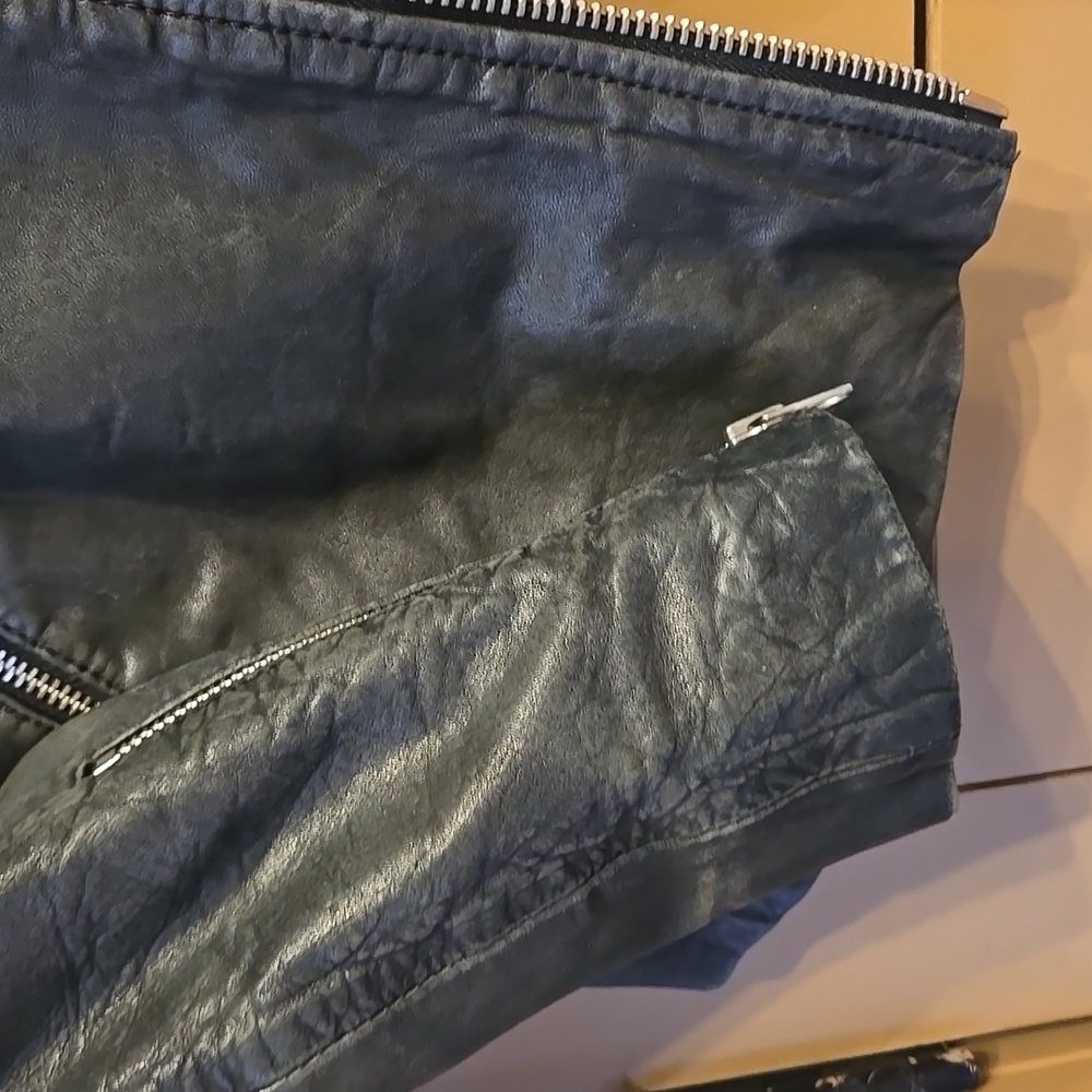 Madewell The Washed Leather Motorcycle Size XS - Picture 6 of 16